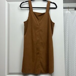 Brown corduroy dress from shein